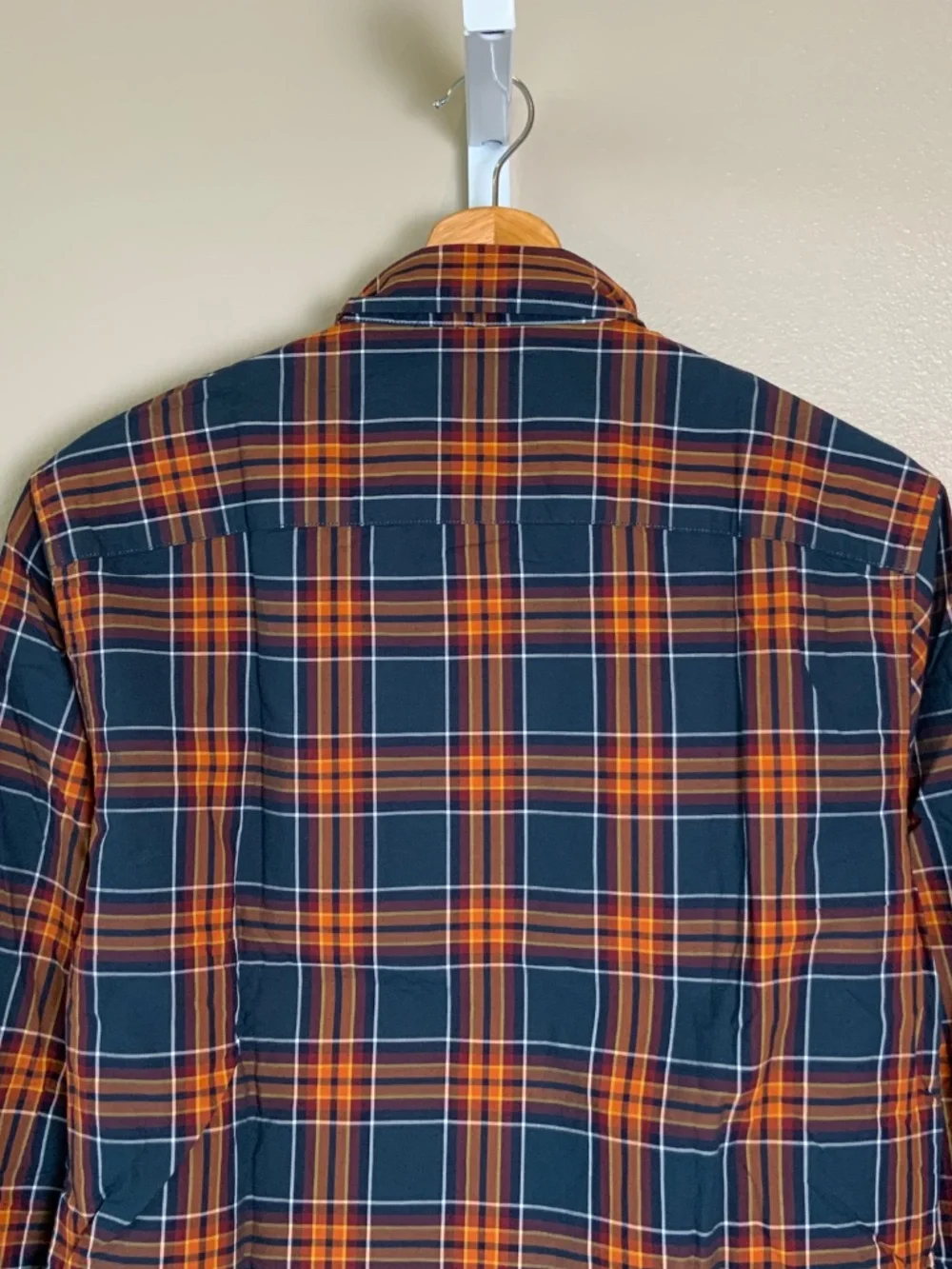 Banana Republic Untucked Slim Fit Plaid Button Down Oxford Shirt